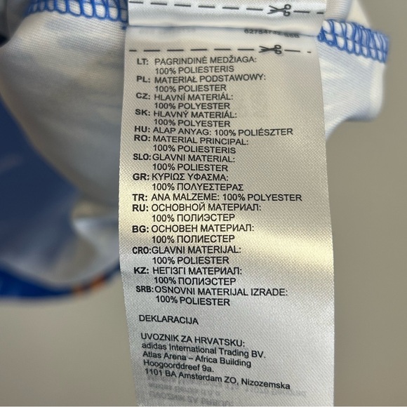 Adidas Blue Butterfly Tropical Dress Womens S Rainbow Athleisure Sporty Tennis - Picture 9 of 13